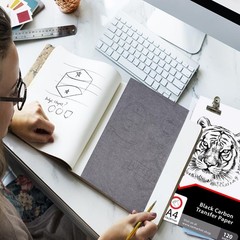 120 Sheets Carbon Paper for Tracing Drawing Sketching Crafting Black Transfer