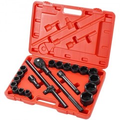 3/4 in Drive Impact Socket Set, 21 Pieces SAE 3/4 in to 2 in, 6 Point Cr-V A…