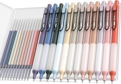 Mr. Pen- Retractable Gel Pens with Case, 12 Pack, Colorful Ink, 12 Refills, Gel
