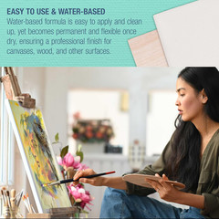 U.S. Art Supply White Gesso Primer – 16.9oz (500ml) for Oil & Acrylic Paint – Su
