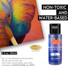 Iridescent Acrylic Paint Set of 16 Chameleon Colors 60Ml 2 OZ Bottles, High Vis