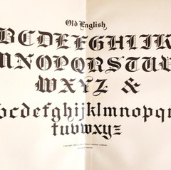 1899 Old English Style Font Victorian Lettering Example Penmanship DWH5A