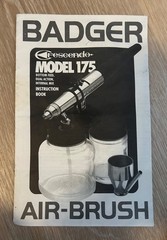 Badger Crescendo 175 Airbrush Kit With Hose Jars Parts Testors Acrylics Set
