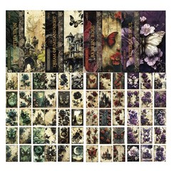 RVlensJoy 120 Sheets Gothic Scrapbooking Paper for Scrapbook Kit, Black