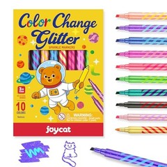 10 Pack Magic Jumbo Dual Tip Markers with Color Glitter Color Changing Markers