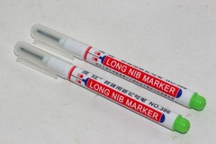 Long Nib Marker Permanent Ink Waterproof, Steel Tip, Metal, Wood, Plastic, Paper
