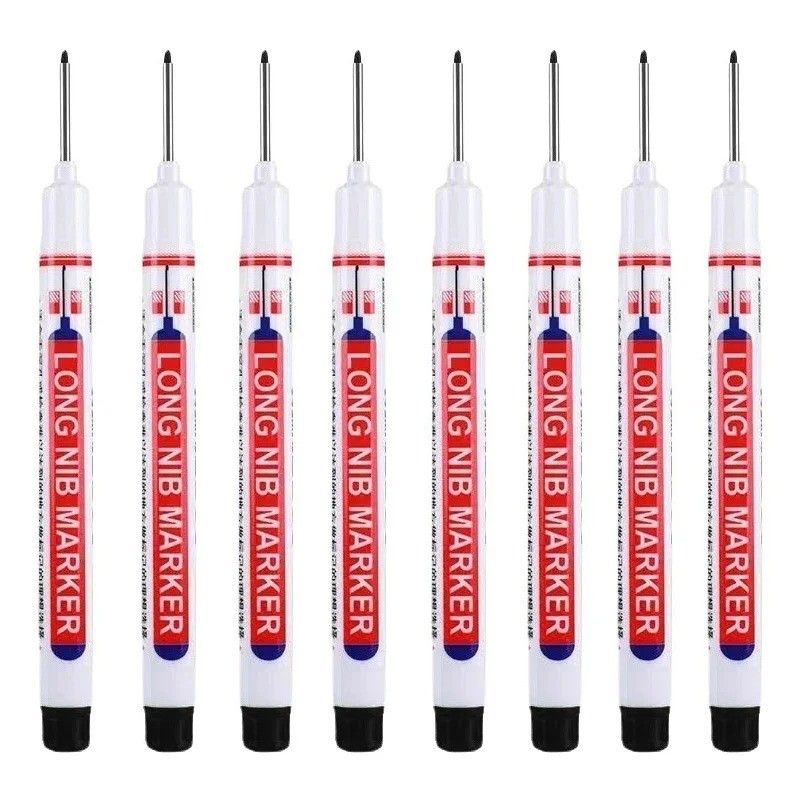 8Pcs/Set 20Mm Deep Hole Long Nib Head Markers for Metal Perforating Pen