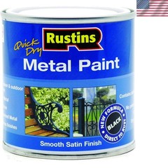 Acrylic Satin Black Metal Paint – 250ml Quick Dry, Odor Blocking, Anti-Corrosion