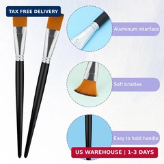 10 Pcs Flat Paint Brushes 1 Inch Acrylic Paint Brush Artist Craft Painting Brush