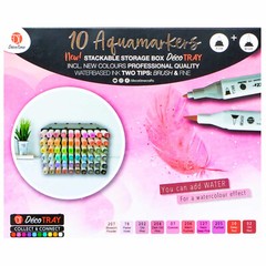 10pk Aquamarkers Calligraphy Markers Dual Tip Water Based Markers Set Pinks