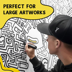 3 Jumbo Permanent Markers White, 15Mm Thick Wide Tip, Large Acrylic Paint Marker