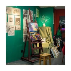 Falling in Art Extra Large H-Frame Studio Easel, Solid Beechwood Artist Easel…