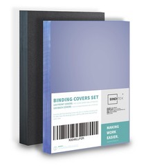 Binding Covers and Backs Set 200 Pack 8.5 x 11 Inches Letter Size 100 Clear