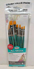 Royal & Langnickel RSET-9186 Royal Gold Taklon Variety 8Pc Brush Set C19