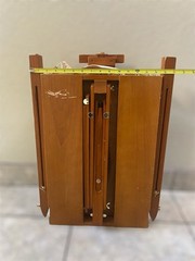 French Portable Wooden Easel Artist Sketch box mahogany wood?