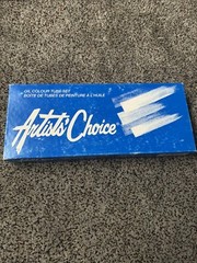 Artists choice oil colour tube set 10x37ml complete Made In England Vintage
