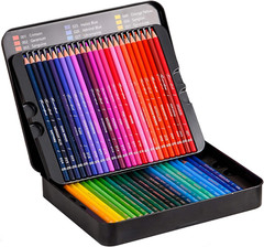 72 Premium Artist Grade Colored Pencils – Vibrant Colors – Metal Box Packing