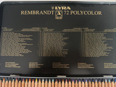 Lyra Rembrandt Set 72 Polycolor Pencils Assorted Colors in Box Artist Supplies