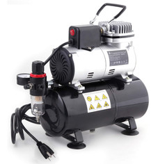 Compresor Mini para Aerógrafo 3L con Ventilador y Regulador de Aire