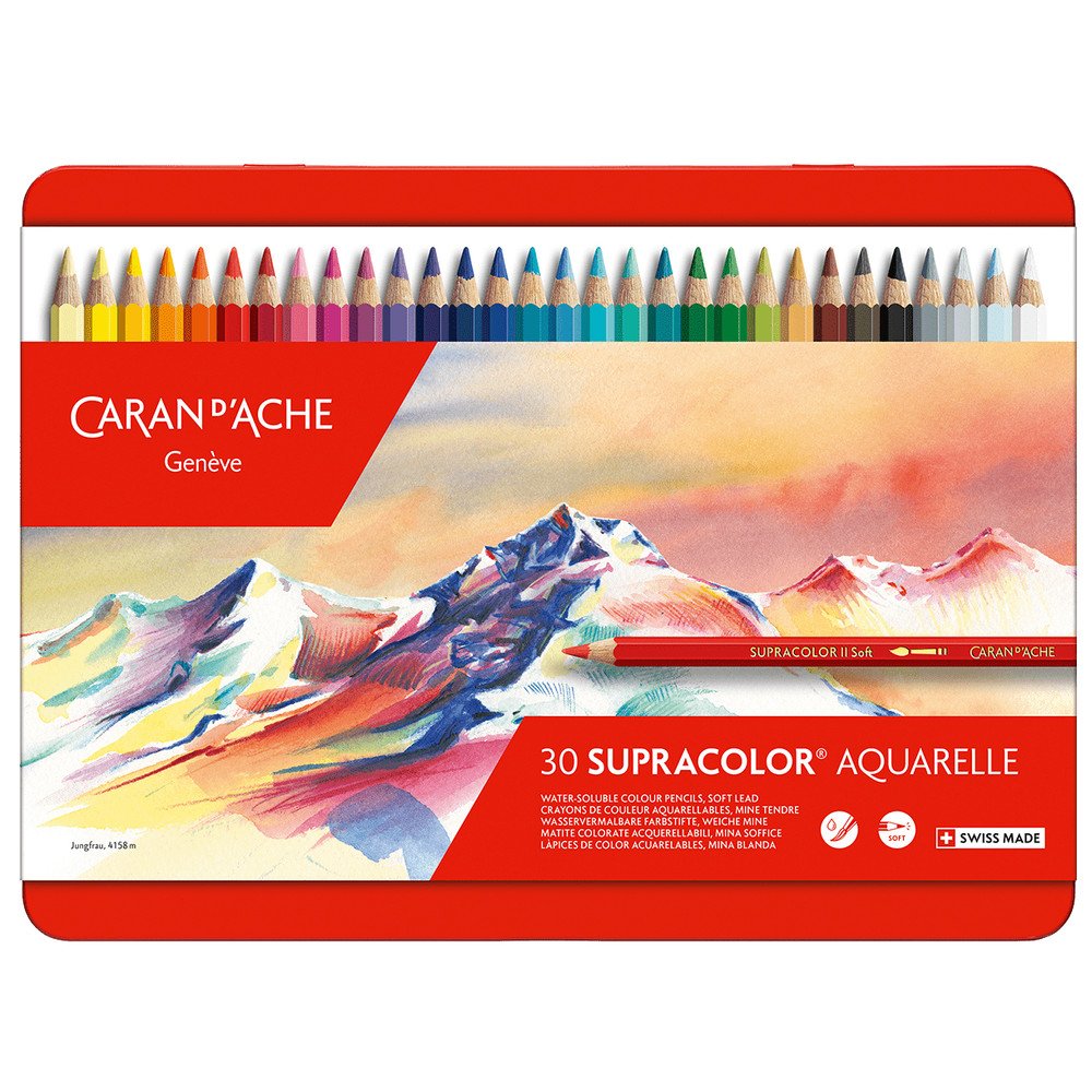 Caran d’Ache Supracolor Artist Quality Soft Water Soluble Colour Pencil 30 Set