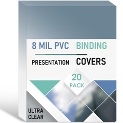 8 Mil PVC Binding Presentation Covers, COIDEA Clear Report Covers for Binding,