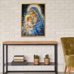 5D Jesus Diamond Art Kits for Adults Beginners, Virgin Mary Diamond Painting Kit