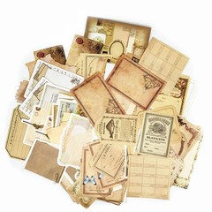 Koolemon 300pcs Scrapbooking Paper,Vintage Label Aesthetic 300, White
