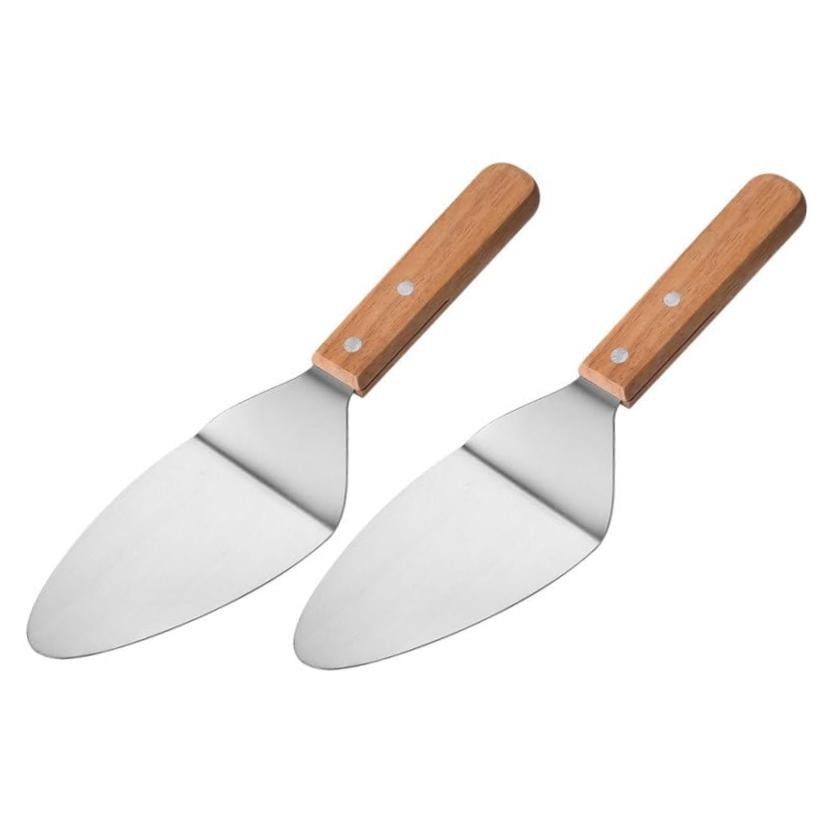 Pizza Spatula 10.62 Inch Wooden Handle Baking Shovel Non-Slip Oven Server 2