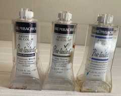 Vtg Grumbach Artists Oil Color Paint Deadstock 3 Piece LOT