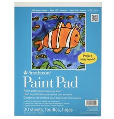 Paint Pad 9×12 100 Series 20 Sheets White Strathmore P27-209 27-209 Youth