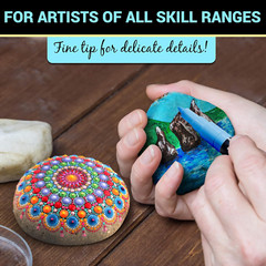 Fine Tip Paint Pens for Rock Painting Wood Glass, Metal and Ceramic Works Almost