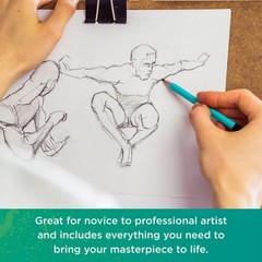 Norberg & Linden XL Drawing Set – Sketching, Graphite and Large, Blue