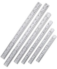 Mr. Pen Stainless Steel Ruler Set, 6-16″, 6, 8, 10, 12, 14, 16 inch, Silver