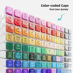 Alcohol Markers, 80 Vibrant Colors Dual Tip Art Markers for Coloring, Drawing…