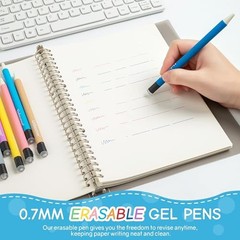 Erasable Gel Pens 0.7mm Medium Point Smooth Writing 12 Assorted A-12 colors