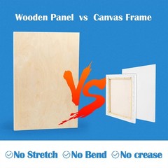 Falling in Art Unfinished Birch Wood Panels Kit for Painting, Wooden Canvas 2 Pa