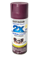Rust-Oleum Painter’s Touch 2X Satin Aubergine Spray Paint + Primer New