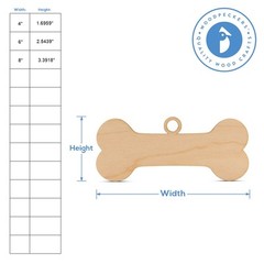 Dog Bone Christmas Ornament, From 4″- 8″, Pack of 10 Wood Craft | Woodpeckers
