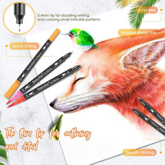 Art Brush Markers Pens for Adult Coloring Books, Christmas Gifts Stocking Stuffe
