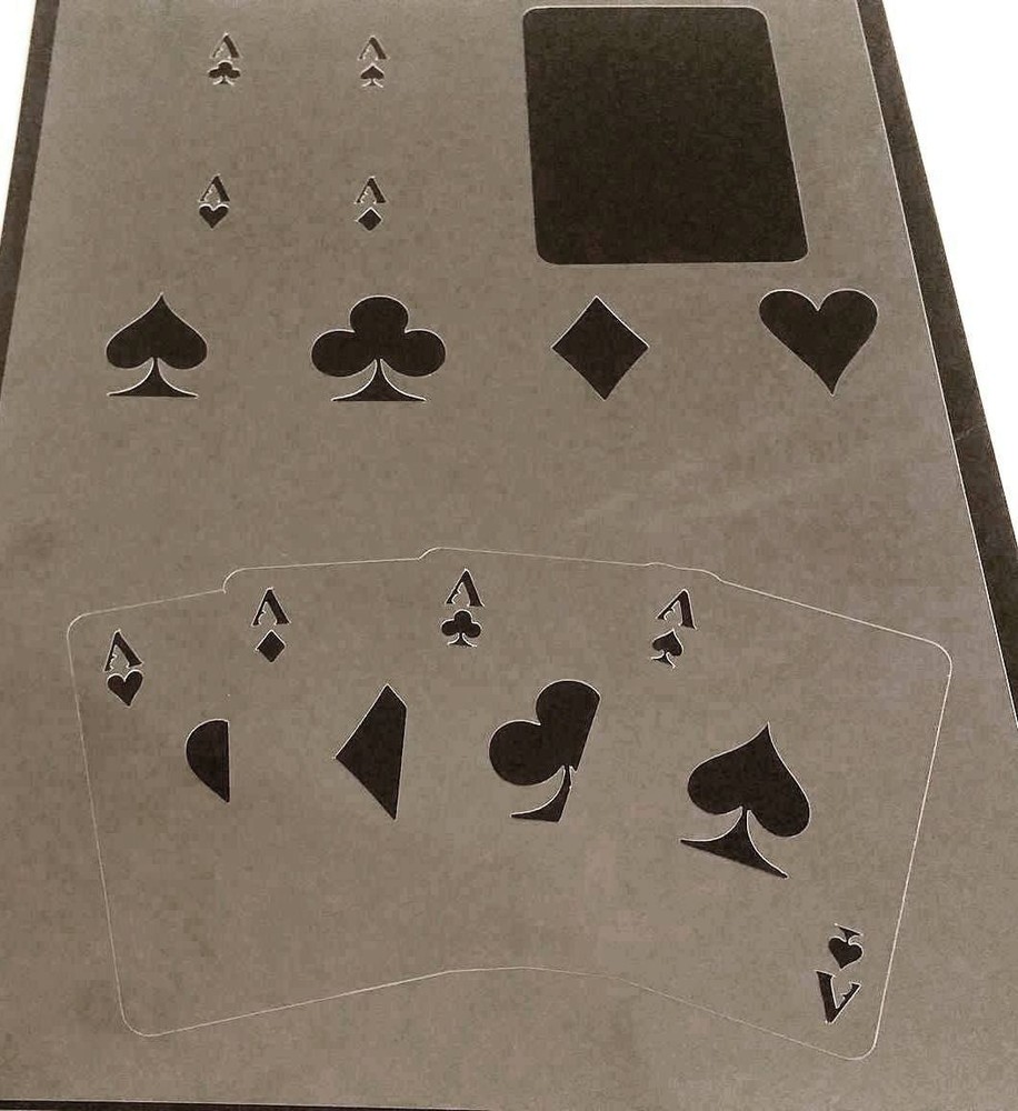 Game Playing Original Poker Cards Size Ace Diamond Club Heart Spade Stencil