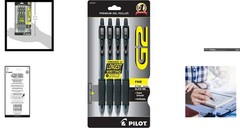 Fine Point Black Ink Gel Pens – G2 4-Pack Refillable Writing Tools for Adults