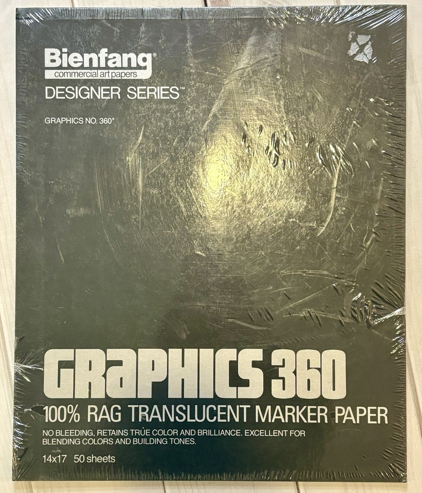 Bienfang Graphics 360 Rag Translucent Marker Paper Pad 14″ X 17″ 50 Sheets