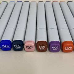 Copic Classic & Ciao Alcohol Markers Lot of 37 Dual Tip Assorted Colors Art Pen