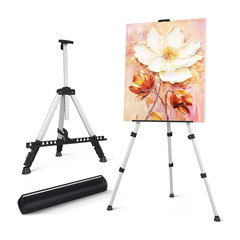 Art Easel Stand for Painting or Sign, Portable Adjustable 66 Inches Display Trip