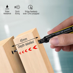 4Pcs Long Nib Deep Hole Marker Pen – 45Mm Extra-Length Tip for Precise Marking,