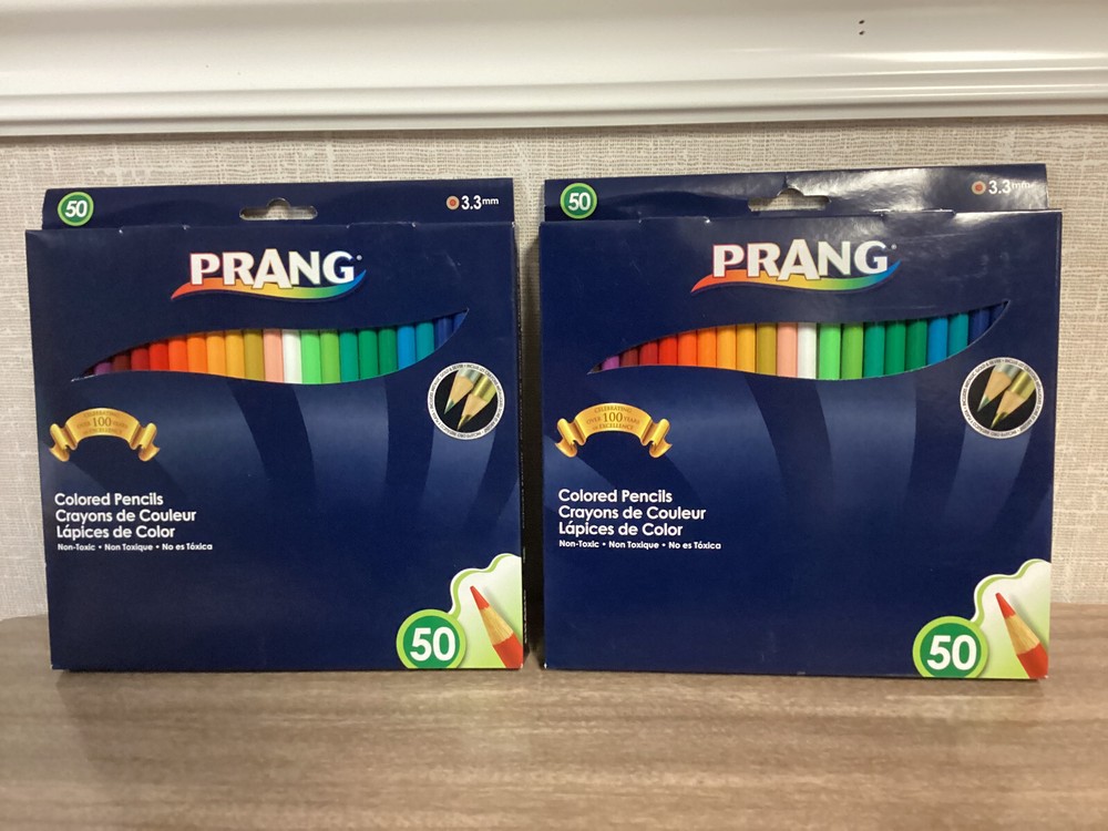 Dixon Ticonderoga 2 packs 50 ct Prang colored pencils 3.3 mm BRAND NEW