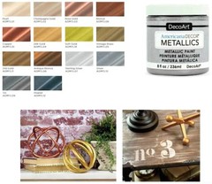 Americana Decor Metallics 24K Gold Paint – 2 Pack, 8oz, Multisurface, Home & …