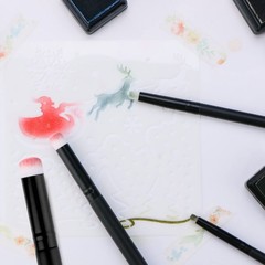 Mini Blending Brushes For Card Making Dry Miniature Painting Set Background Blen