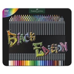 Faber-Castell Black Edition Colored Pencils, Classic 1 Count Pack of 100