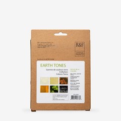 R&F Handmade Paints – Pigment Stick Set : 38ml : Earth Tones Set : 6 Colors